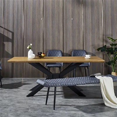 Wood Grain Tabletop Metal Legs Table Wood Grain Tabletop Metal Legs Table