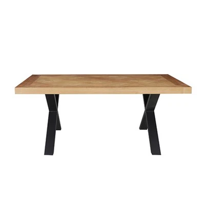 Træplade med metalbenbord